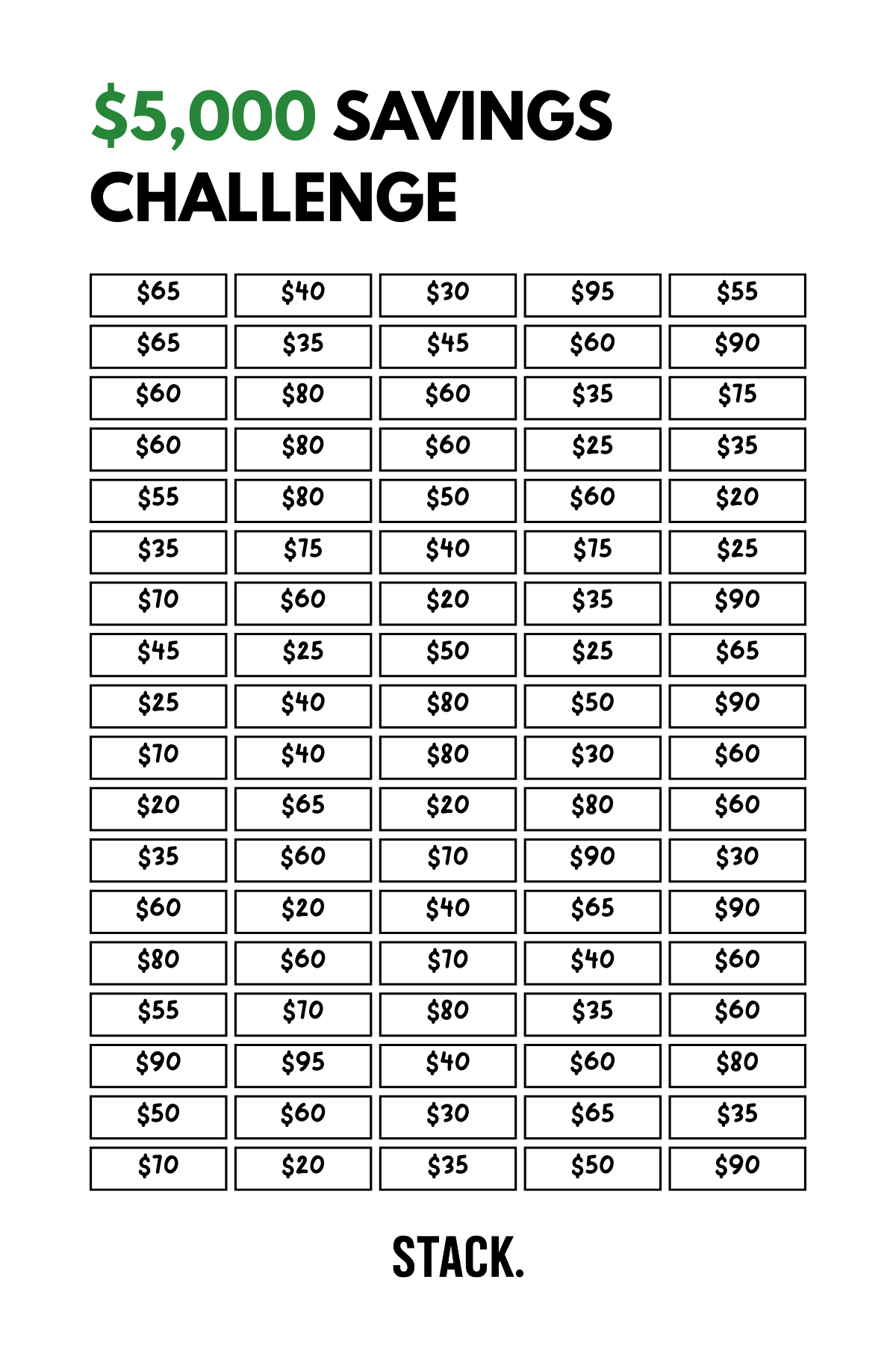 5K Savings Challenge